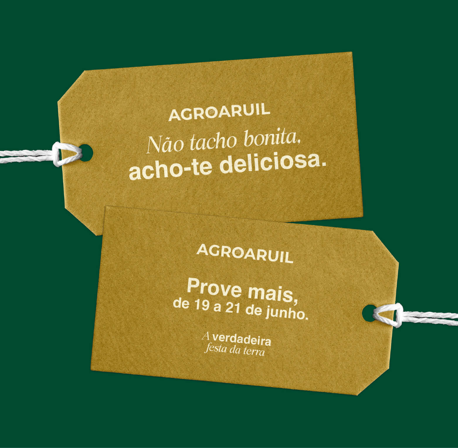 Publicidade de evento - AgroAruil pela GRINGO - cartão ativação ramo de salsa