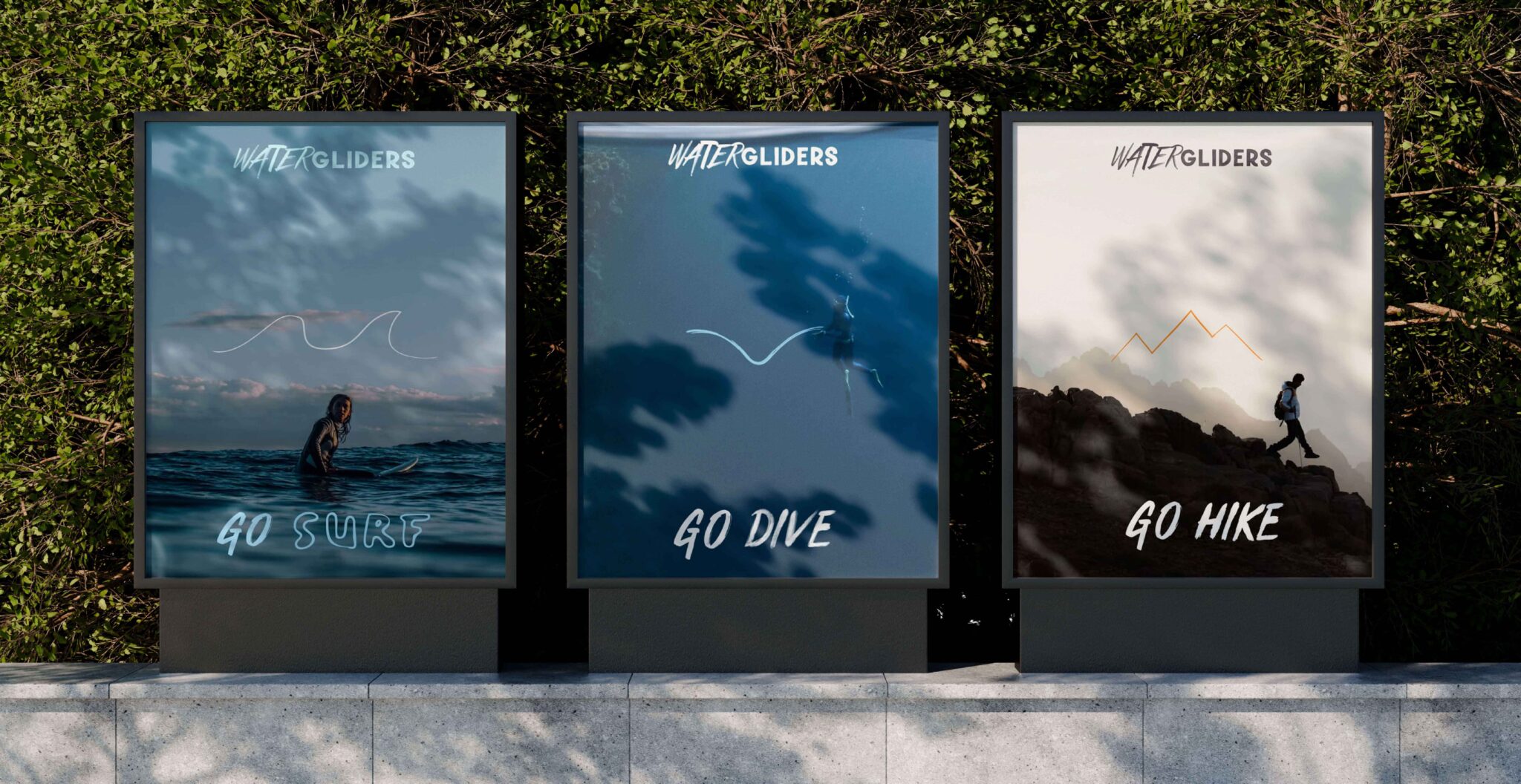 Rebranding de surf club - Watergliders pela GRINGO - áreas