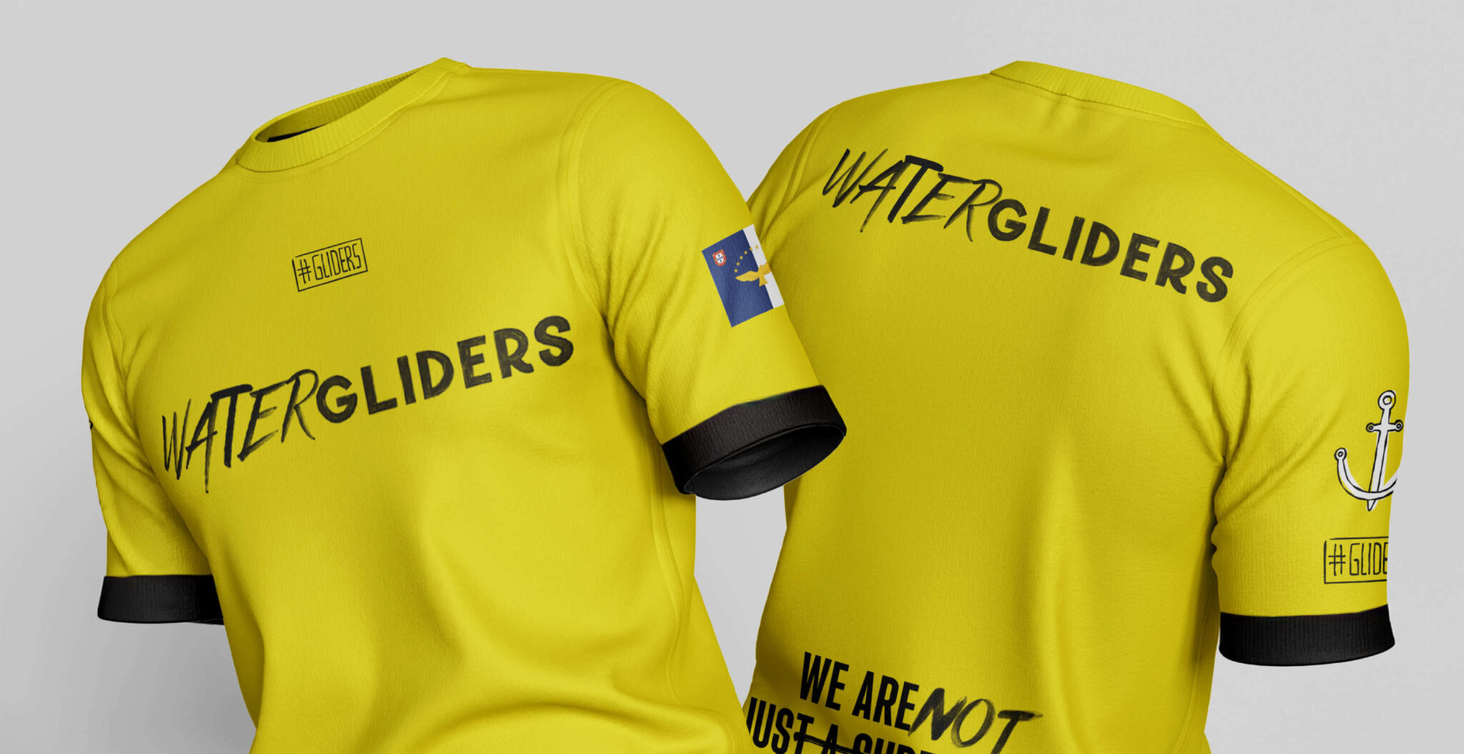 Rebranding de surf club - Watergliders pela GRINGO - licras alunos