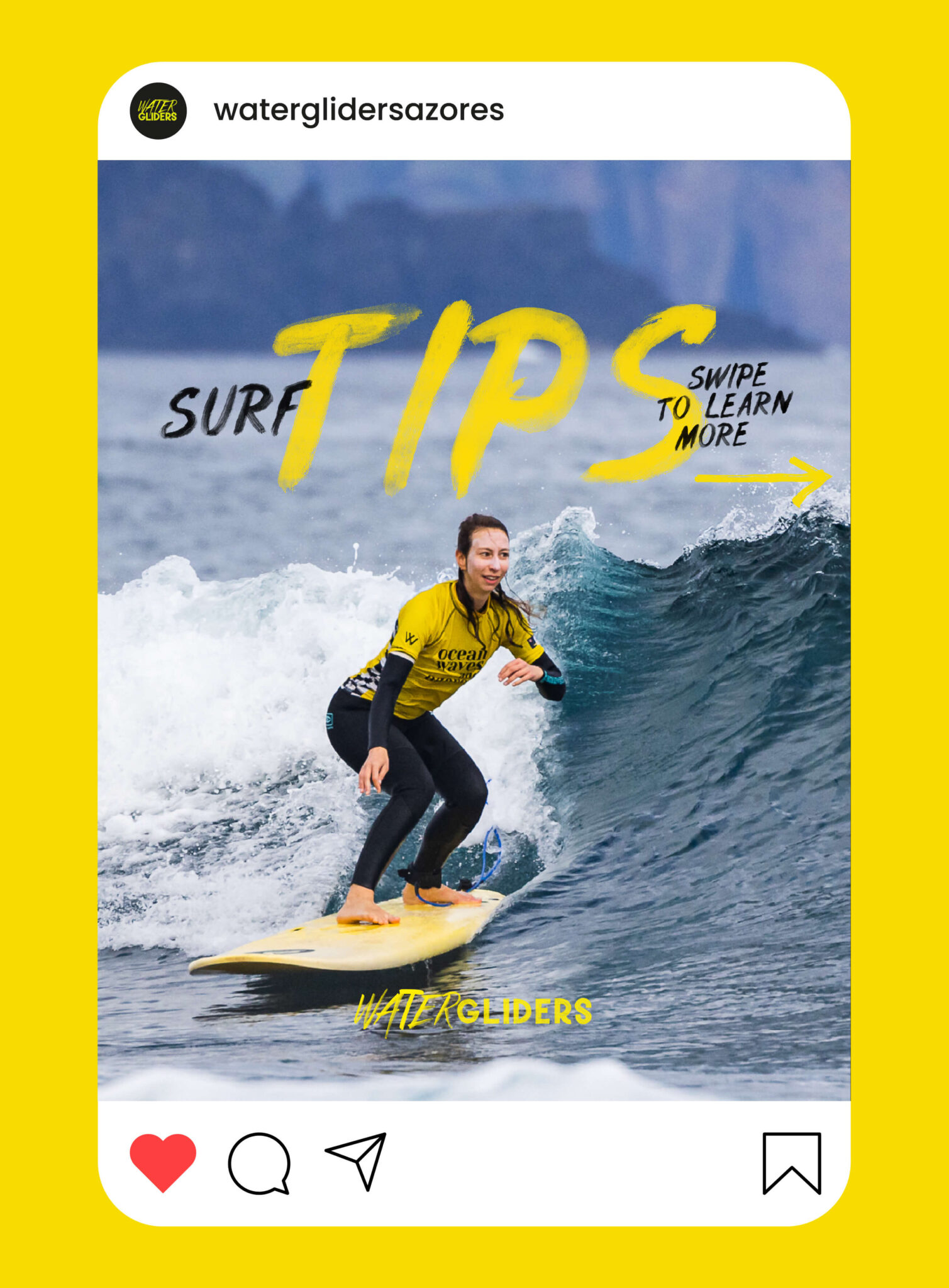 Rebranding de surf club - Watergliders pela GRINGO - rubrica 2 social media